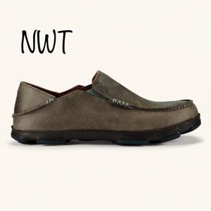 OLUKAI Men's Moloa, Storm Grey/Dark Wood